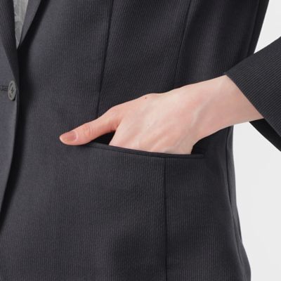【美シリーズ】【ＵＶ対策】【着用しわ軽減】【ウォッシャブル】エアリーコードレーンテーラードジャケット（Ｕ１Ｅ０７５５０＿＿）