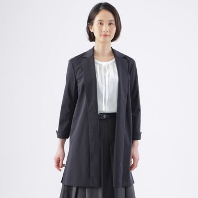 【美シリーズ】【セットアップ対応】【ウォッシャブル】トリアセスビンポンチロングジャケット（Ｕ１Ｅ１７３１０＿＿）