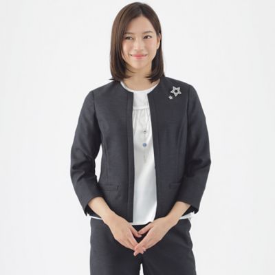ミーサ　TRANSWORK ノーカラージャケット L ホワイト　新品未使用 ミーサ様専用 TRANSWORK ノーカラージャケット L ホワイト 新品