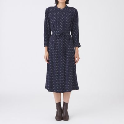 theory luxe★ウォッシャブルプリント ワンピース★美品★38 ウォッシャブル】ジオメトリックプリントワンピース