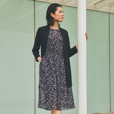 【SALE】TRANSWORK (Women)/トランスワーク シャドーフラワープリントワンピース(U1J09567__) アオ ワンピース・ドレス【三越伊勢丹/公式】