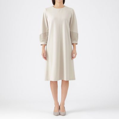 ウォッシャブル】ジョーゼットジャージワンピース