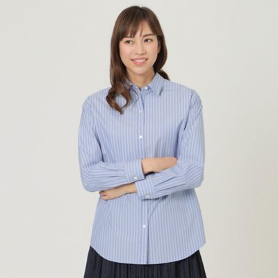 【ウォッシャブル】コットンタイプライターストライプシャツ（Ｕ１Ｍ０９１２３＿＿）
