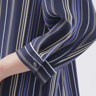 【ＷＥＢ限定カラー】【ウォッシャブル】マルチストライププリントシャツブラウス（Ｕ１Ｍ０９５９１＿＿）
