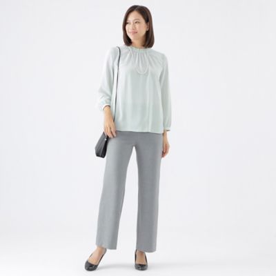 【ＷＥＢ・一部店舗限定】【ウォッシャブル】マイクロパウダリースタンドカラープルオーバーブラウス（Ｕ１Ｍ１０４９０＿＿）