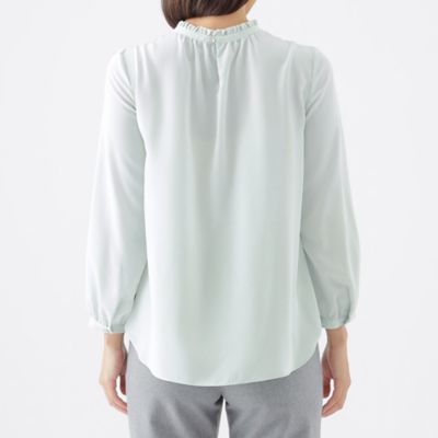 【ＷＥＢ・一部店舗限定】【ウォッシャブル】マイクロパウダリースタンドカラープルオーバーブラウス（Ｕ１Ｍ１０４９０＿＿）