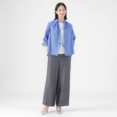 【接触冷感】【ＵＶ対策】【ウォッシャブル】ファンクションタイプライターシャツブラウス（Ｕ１Ｍ１１５４０＿＿）