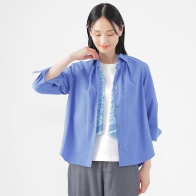 【接触冷感】【ＵＶ対策】【ウォッシャブル】ファンクションタイプライターシャツブラウス（Ｕ１Ｍ１１５４０＿＿）