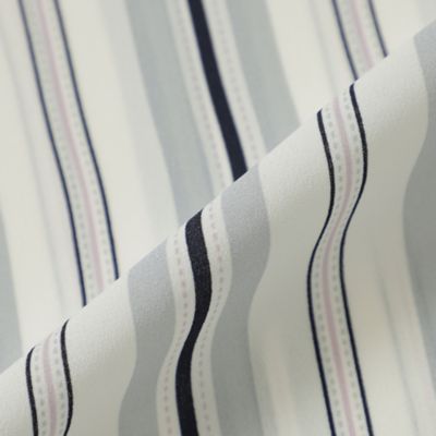 【ウォッシャブル】バックサテンストライプノーカラーシャツ（Ｕ１Ｍ１２１３３＿＿）