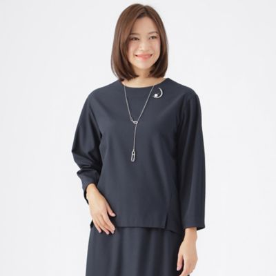 【SALE】TRANSWORK (Women)/トランスワーク ジョーゼットピーチプルオーバーブラウス(U1M14463__) アオ トップス【三越伊勢丹/公式】