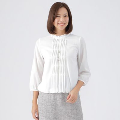 ＜TRANSWORK (Women)＞【ウォッシャブル】ストレッチファイユブラウス（Ｕ１Ｍ１６４６６＿＿）