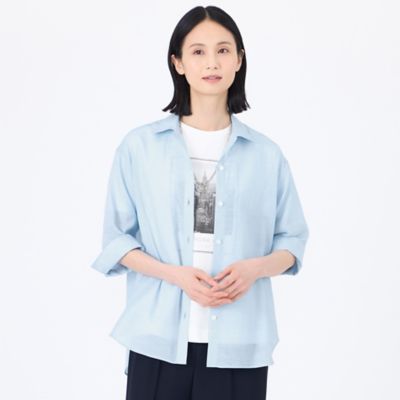 ブラウス シャツ 「L」「接触冷感」「ウォッシャブル」シルキーローンシャツブラウス レディース 接触冷感】【ウォッシャブル】シルキーローンシャツブラウス