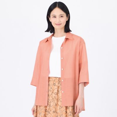 ブラウス シャツ 「L」「接触冷感」「ウォッシャブル」シルキーローンシャツブラウス レディース 接触冷感】【ウォッシャブル】シルキーローンシャツブラウス