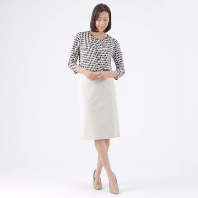 【吸水速乾】【接触冷感】【ＵＶ対策】【ウォッシャブル】トライアングルプリントブラウス（Ｕ１Ｍ３２３３３＿＿）