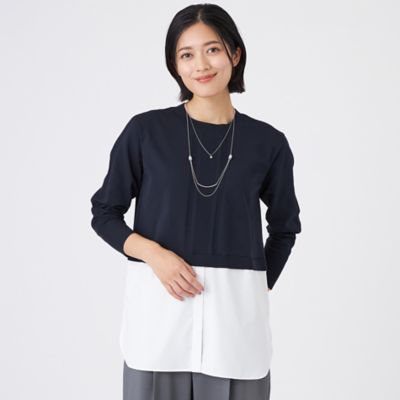 トランスワーク♡ウォッシャブルカットソー大きいサイズ44　自由区23区組曲ICB トランスワーク！ウォッシャブルカットソー大きいサイズ44 自由