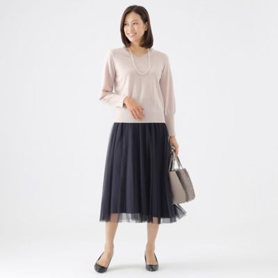【ＷＥＢ・一部店舗限定】【ウォッシャブル】スーパーファインウールＶネックプルオーバーニット（Ｕ１Ｎ１０４９１＿＿）