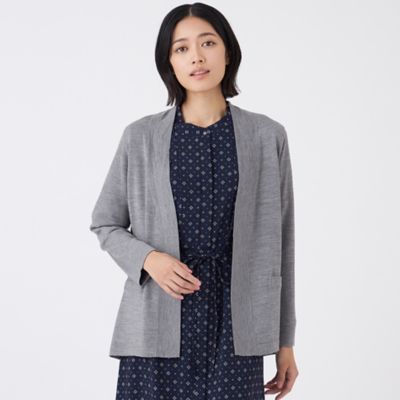 TRANSWORK (Women)/トランスワーク エクストラファインウールカーディガン(U1N11637__) グレー07L トップス【三越伊勢丹/公式】
