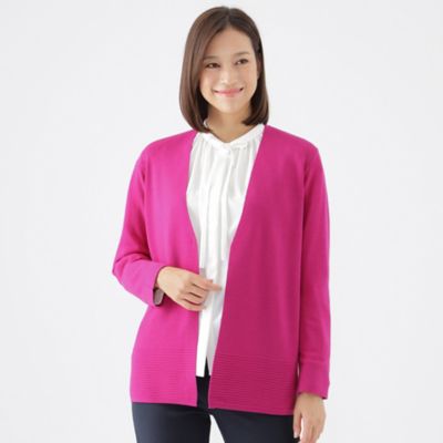 【SALE】TRANSWORK (Women)/トランスワーク エクストラファインウールカーディガン(U1N12443__) アカ トップス【三越伊勢丹/公式】