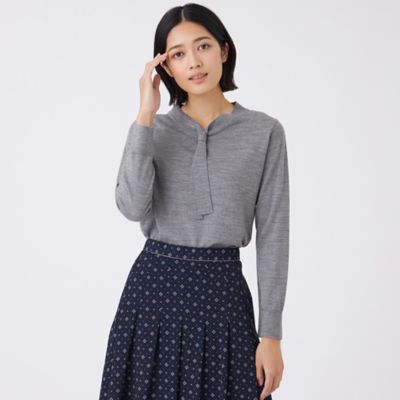 ＜TRANSWORK (Women)＞【ウォッシャブル】エクストラファインウールプルオーバー（Ｕ１Ｎ１３６３７＿＿）