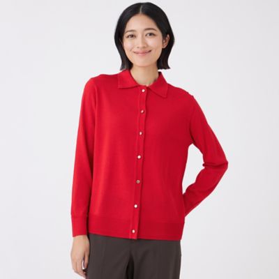 TRANSWORK (Women)/トランスワーク エクストラファインウールプルオーバー(U1N14637__) アカ16L トップス【三越伊勢丹/公式】