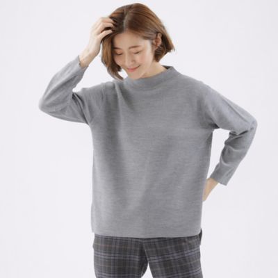 ＜TRANSWORK (Women)＞【ウォッシャブル】エクストラファインウールプルオーバーニット（Ｕ１Ｎ１７２２３＿＿）