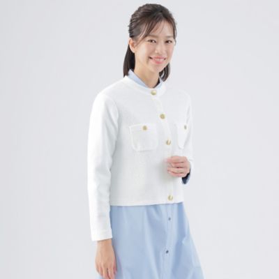 ＜TRANSWORK (Women)＞【ウォッシャブル】コットンリングヤーンニットジャケット（Ｕ１Ｎ２１３１７＿＿）