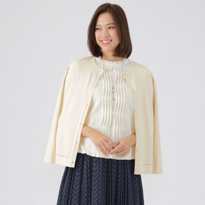 【SALE】TRANSWORK (Women)/トランスワーク コンフォートブライトニットカーディガン(U1N21468__) アイボリー トップス【三越伊勢丹/公式】