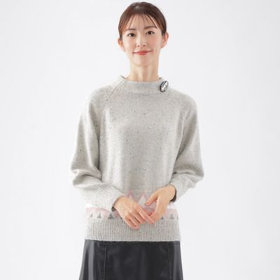 ＜TRANSWORK (Women)＞アソートヤーンツィードボトルネックニット（Ｕ１Ｎ３５２５９＿＿）