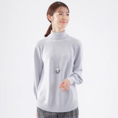 ＜TRANSWORK (Women)＞【ウォッシャブル】ミックスウールホールガーメントチュニックニット（Ｕ１Ｎ５２２７８＿＿）