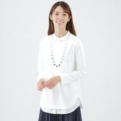 ＜TRANSWORK (Women)＞【ウォッシャブル】ダンボールニットプルオーバーカットソー（Ｕ１Ｐ０６２１６＿＿）