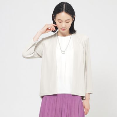 【ＵＶ対策】【吸水速乾】【防しわ】【ウォッシャブル】マットフライスジャージショートカーディガン（Ｕ１Ｐ０８５５５＿＿）