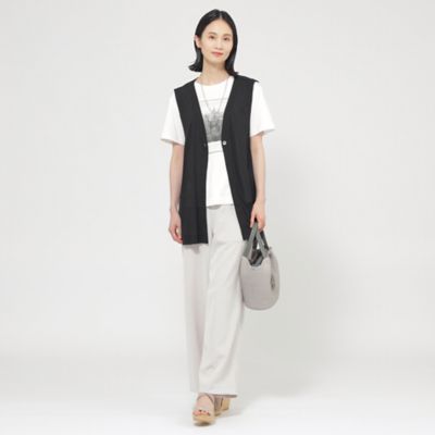 【ＵＶ対策】【吸水速乾】【防しわ】【ウォッシャブル】マットフライスジャージロングジレ（Ｕ１Ｐ０９５５５＿＿）