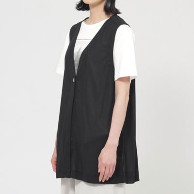 【ＵＶ対策】【吸水速乾】【防しわ】【ウォッシャブル】マットフライスジャージロングジレ（Ｕ１Ｐ０９５５５＿＿）
