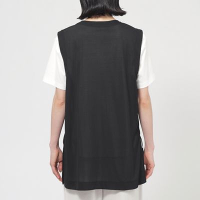 【ＵＶ対策】【吸水速乾】【防しわ】【ウォッシャブル】マットフライスジャージロングジレ（Ｕ１Ｐ０９５５５＿＿）