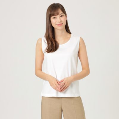 ＜TRANSWORK (Women)＞【ウォッシャブル】バイオシルケットスムースノースリーブカットソー（Ｕ１Ｐ１０１４６＿＿）