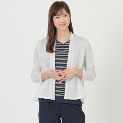 ＜TRANSWORK (Women)＞【ウォッシャブル】【接触冷感】オメガフライスカーディガン（Ｕ１Ｐ３４１５８＿＿）