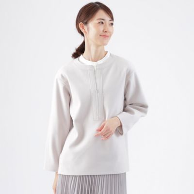 TRANSWORK (Women)/トランスワーク 【ウォッシャブル】コットンブレンドニードルパンチカットソー(U1P47280__)