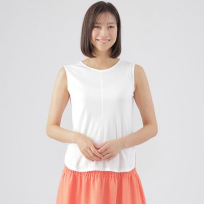 ＜TRANSWORK (Women)＞【接触冷感】【ウォッシャブル】ルレックスジャージノースリーブプルオーバーカットソー（Ｕ１Ｐ５３３５４＿＿）