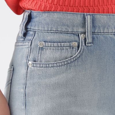 【ウォッシャブル】ブレンドデニムバレル風ストレートパンツ（Ｕ１Ｒ０６５２２＿＿）