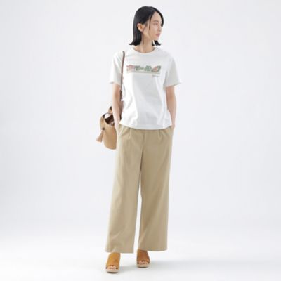 【透け防止】【吸水速乾】【接触冷感】【ＵＶ対策】【ウォッシャブル】ドライオックスワイドストレートパンツ（Ｕ１Ｒ０８５４２＿＿）