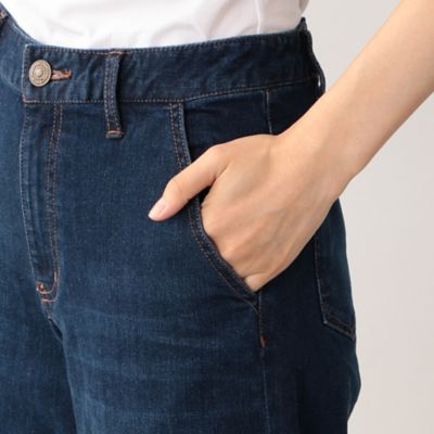 【ウォッシャブル】セミファームネスワイドデニムパンツ（Ｕ１Ｒ１２８０８＿＿）
