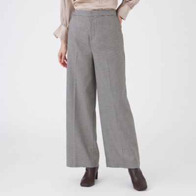 ＜TRANSWORK (Women)＞ハウンドトゥースストレッチパンツ（Ｕ１Ｒ１８６５９＿＿）