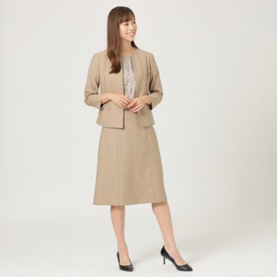 【美シリーズ】【セットアップ対応】【ウォッシャブル】リネンライクブッチャースカート（Ｕ１Ｓ１４１４１＿＿）