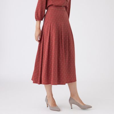 ＜TRANSWORK (Women)＞【ウォッシャブル】ジオメトリックプリントスカート（Ｕ１Ｓ１７６３８＿＿）