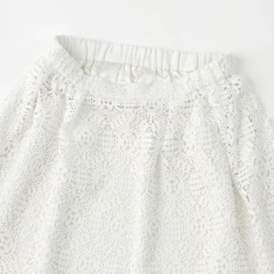 【ウォッシャブル】【セットアップ対応】クロッシェレースフレアスカート（Ｕ１Ｓ４０３３８＿＿）