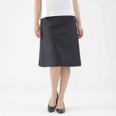 【SALE】TRANSWORK (Women)/トランスワーク リネンライクブッチャーAラインスカート(U1S47342__) アオ ひざ丈スカート【三越伊勢丹/公式】