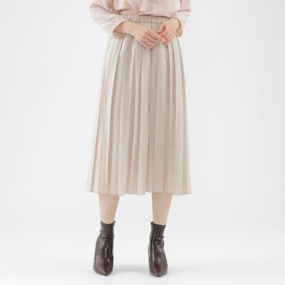 ＜TRANSWORK (Women)＞【ウォッシャブル】スパンオーガンジープリーツスカート（Ｕ１Ｓ６１２９６＿＿）
