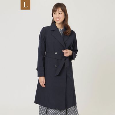 ◆◆【Ｌ】【はっ水】【中わたライナー付】　【ウォッシャブル】２ＷＡＹツイルトレンチコート（Ｕ３Ａ０２１００＿＿）
