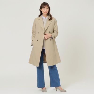 ◆◆【Ｌ】【はっ水】【中わたライナー付】　【ウォッシャブル】２ＷＡＹツイルトレンチコート（Ｕ３Ａ０２１００＿＿）