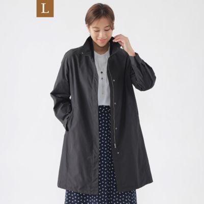 【SALE】【送料無料】TRANSWORK L (Women/大きいサイズ)/トランスワークL メモリッシュタッサースタンドカラーコート(U3A02508__) クロ コート・ジャケット【三越伊勢丹/公式】